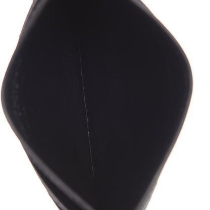 Saint Laurent Grain De Poudre Matelasse Chevron Monogram Credit Card Case Black 5 of 12