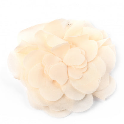 Chanel Fabric Camellia Flower Brooch Ivory 1 of 5