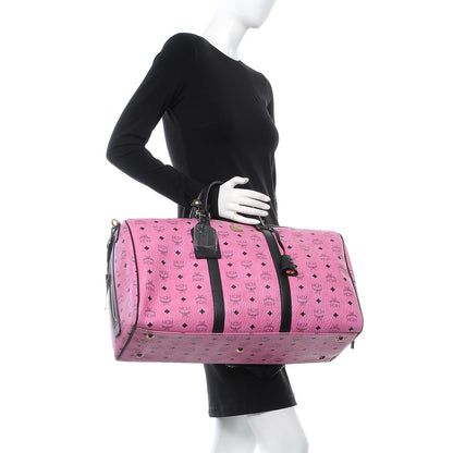MCM Visetos Medium Traveler Weekender Bag Pink 2 of 8