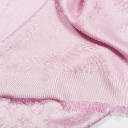 Louis Vuitton Silk Wool Monogram Shawl Velvet Rose 2 of 3
