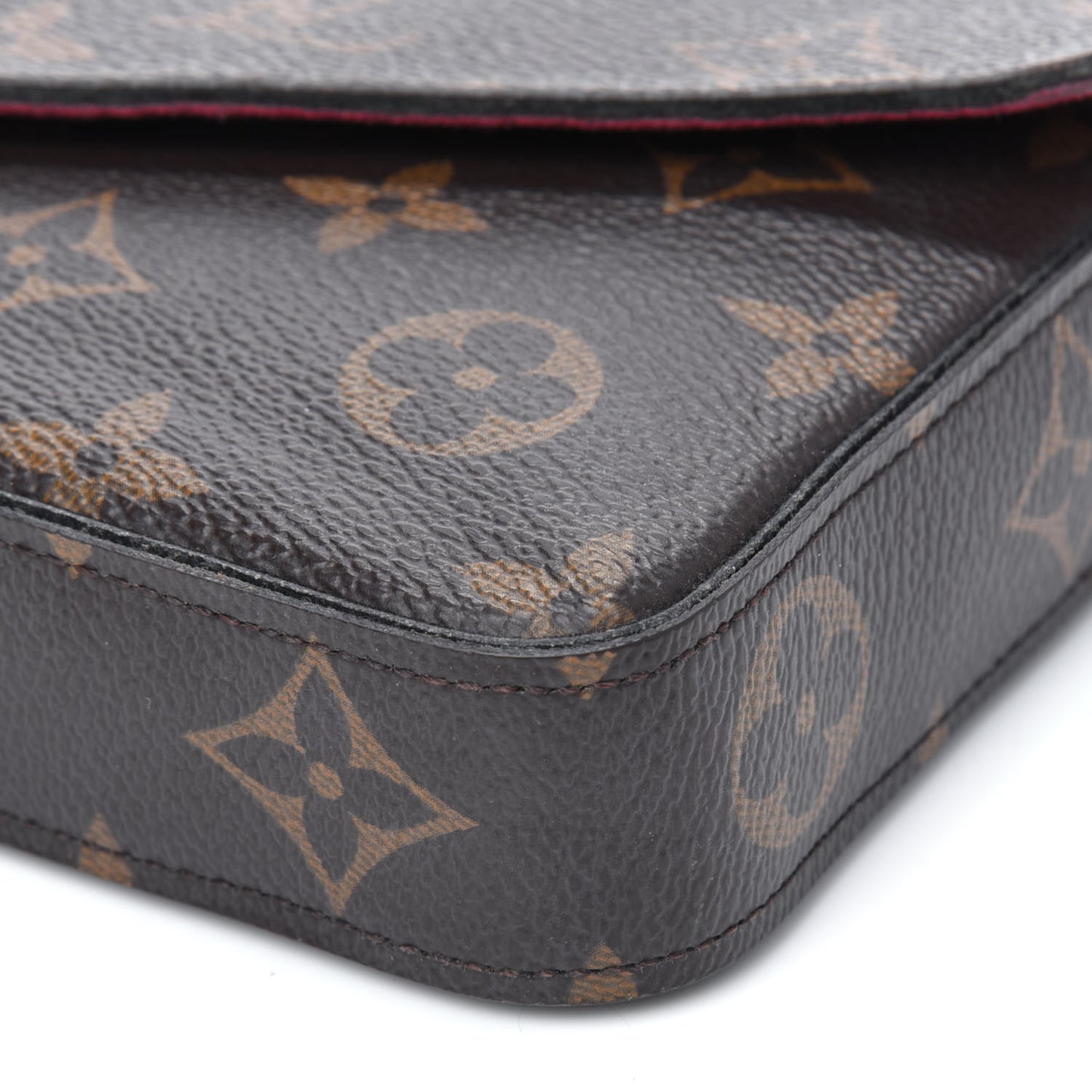 Monogram Pochette Felicie Chain Wallet Fuchsia