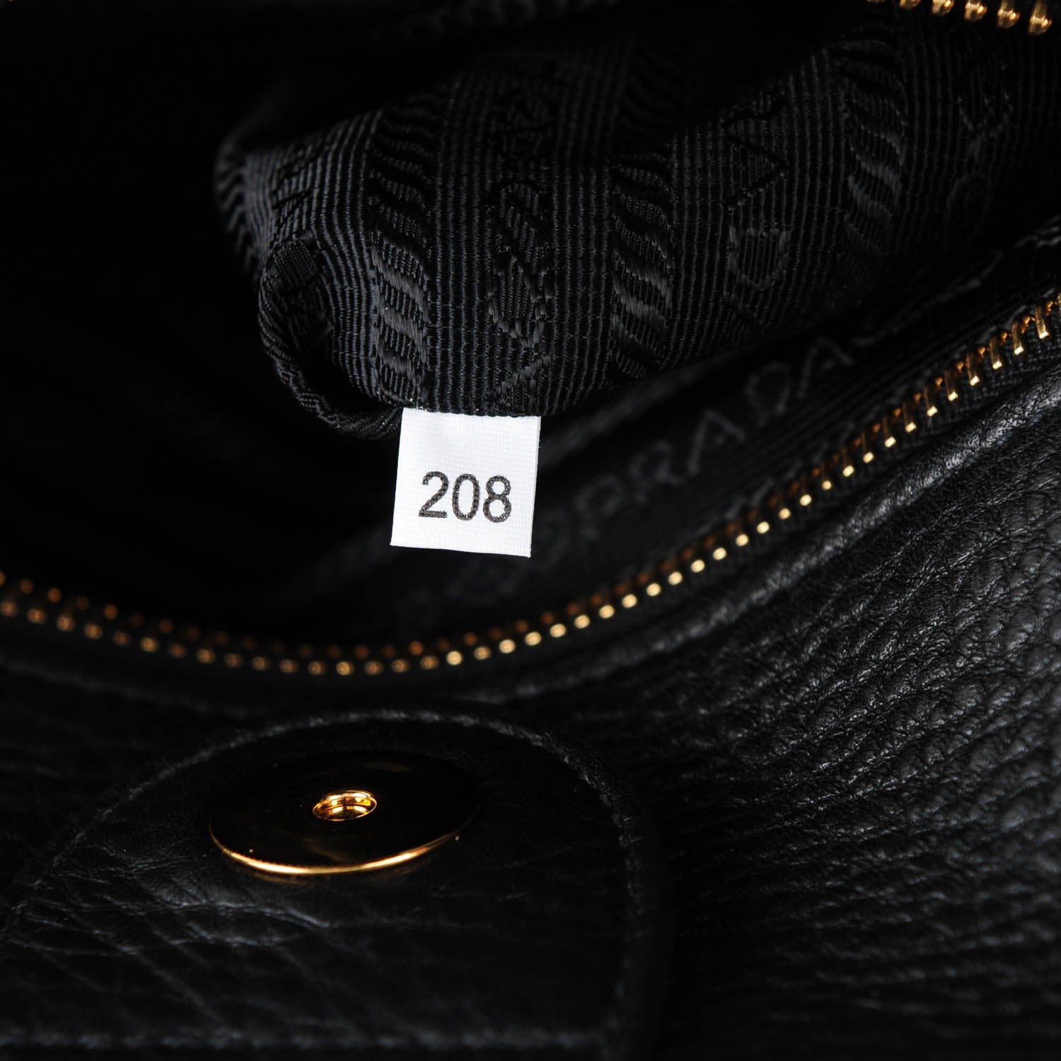 Prada Vitello Daino Tote Nero Black 7 of 7