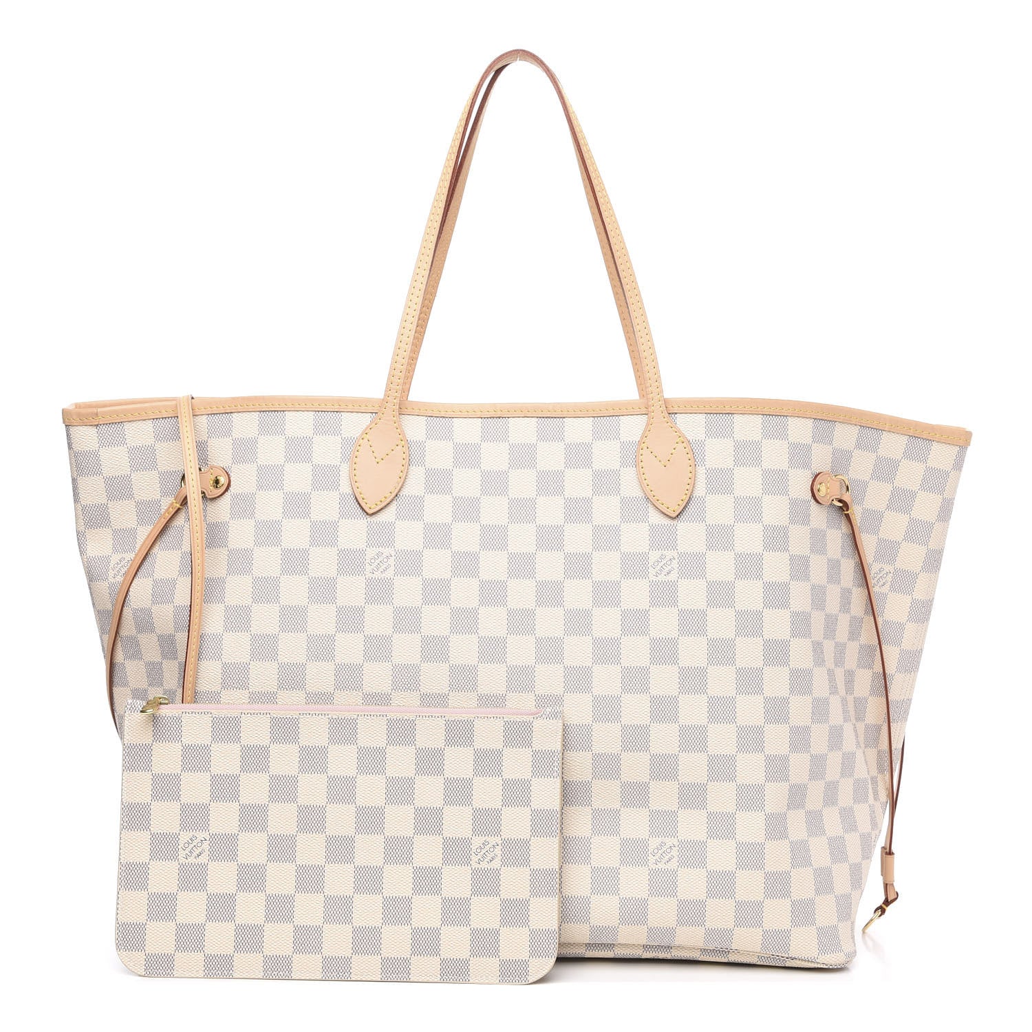 Louis Vuitton Damier Azur Neo Neverfull GM Rose Ballerine 1 of 9