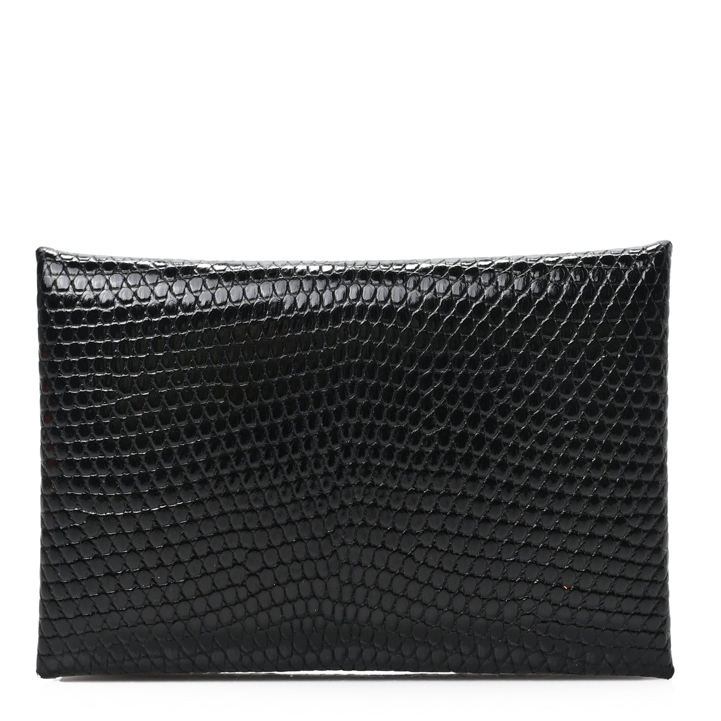 Lizard Calvi Card Case Black