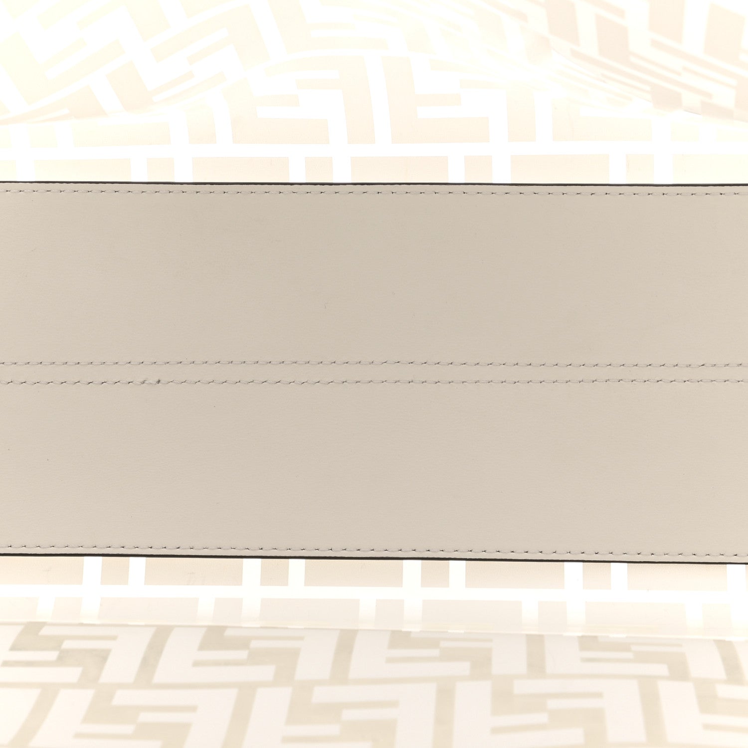 Fendi TPU FF Vitello Century Plexiglass Medium Runaway Shopper Tote White 5 of 15