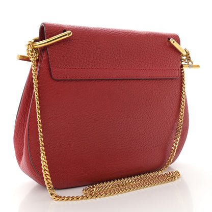 Chloe Grained Lambskin Drew Shoulder Bag Plaid Red 3 of 14