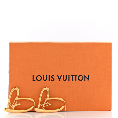 Louis Vuitton Metal Fall In Love Hoop Earrings GM Gold 5 of 5