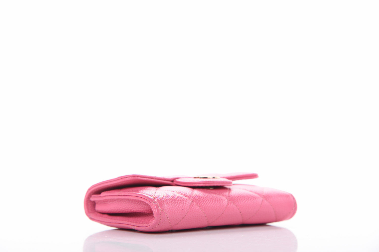 Chanel Caviar Quilted Flap Card Holder Pink 8 of 22