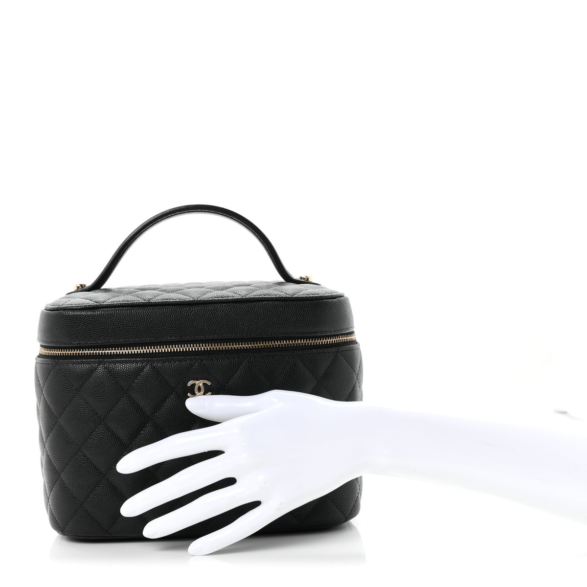 Chanel Caviar Quilted Large Vanity Pouch Black 3 of 8