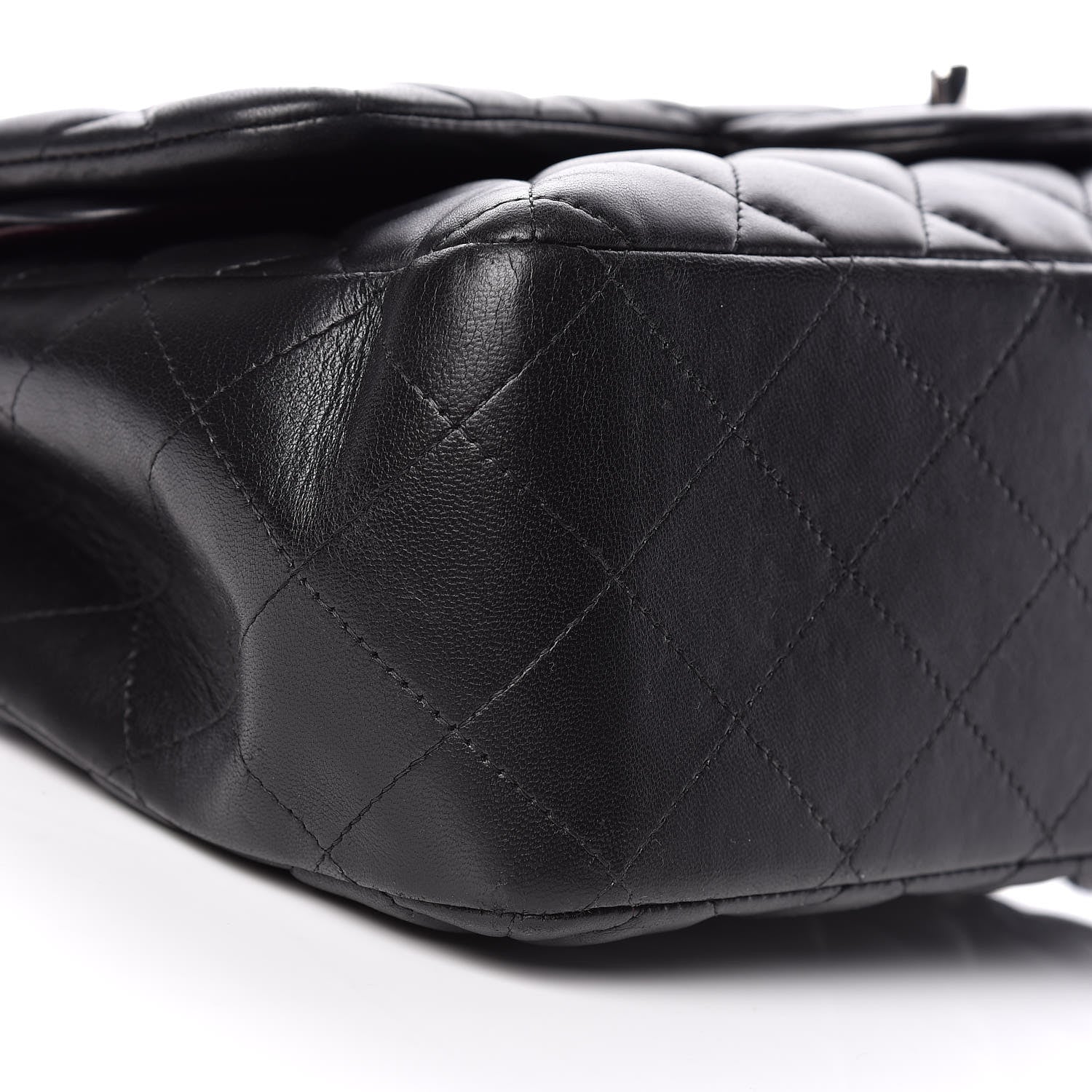 Chanel Lambskin Quilted Jumbo Double Flap Black 12 of 13