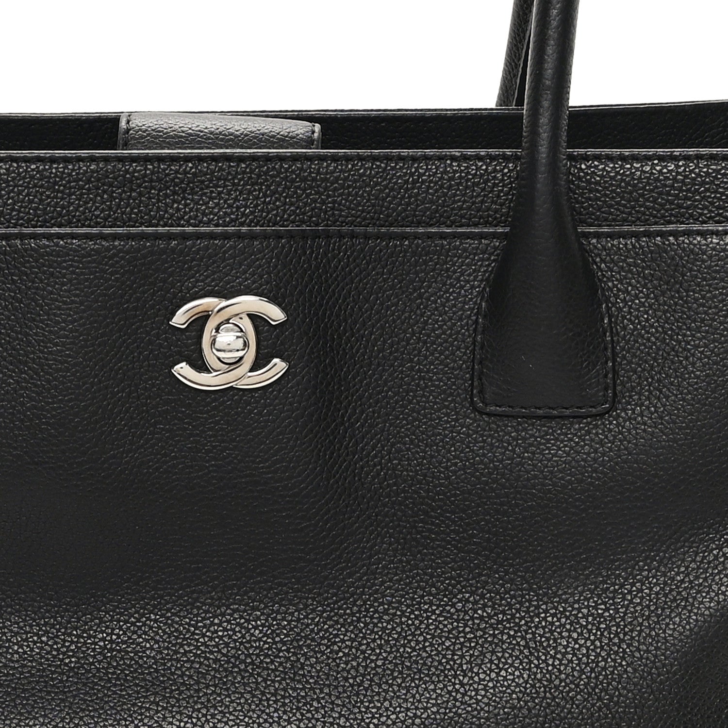Chanel Calfskin Small Cerf Executive Shopper Tote Black 9 of 13