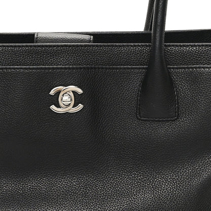 Chanel Calfskin Small Cerf Executive Shopper Tote Black 9 of 13
