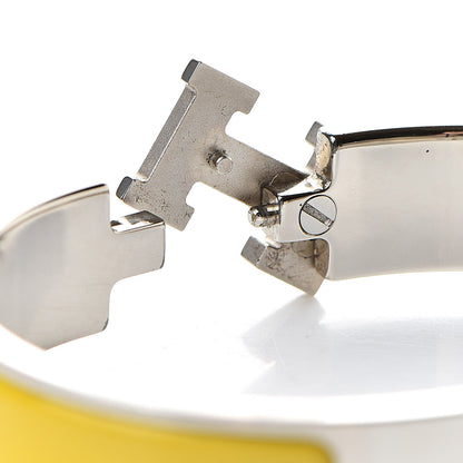 Hermes Enamel Narrow Clic Clac H Bracelet PM Jaune Soleil 5 of 6