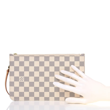 Louis Vuitton Damier Azur Neverfull MM GM Pochette 2 of 13