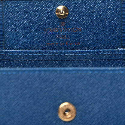 Louis Vuitton Epi Porte-Monnaie Boite Coin Purse Cyan 6 of 7