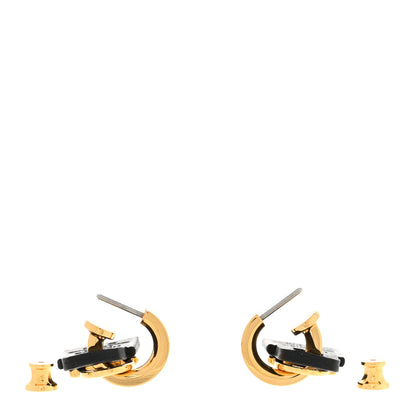 Hermes Gold Swift O'Kelly Earrings Black 3 of 5