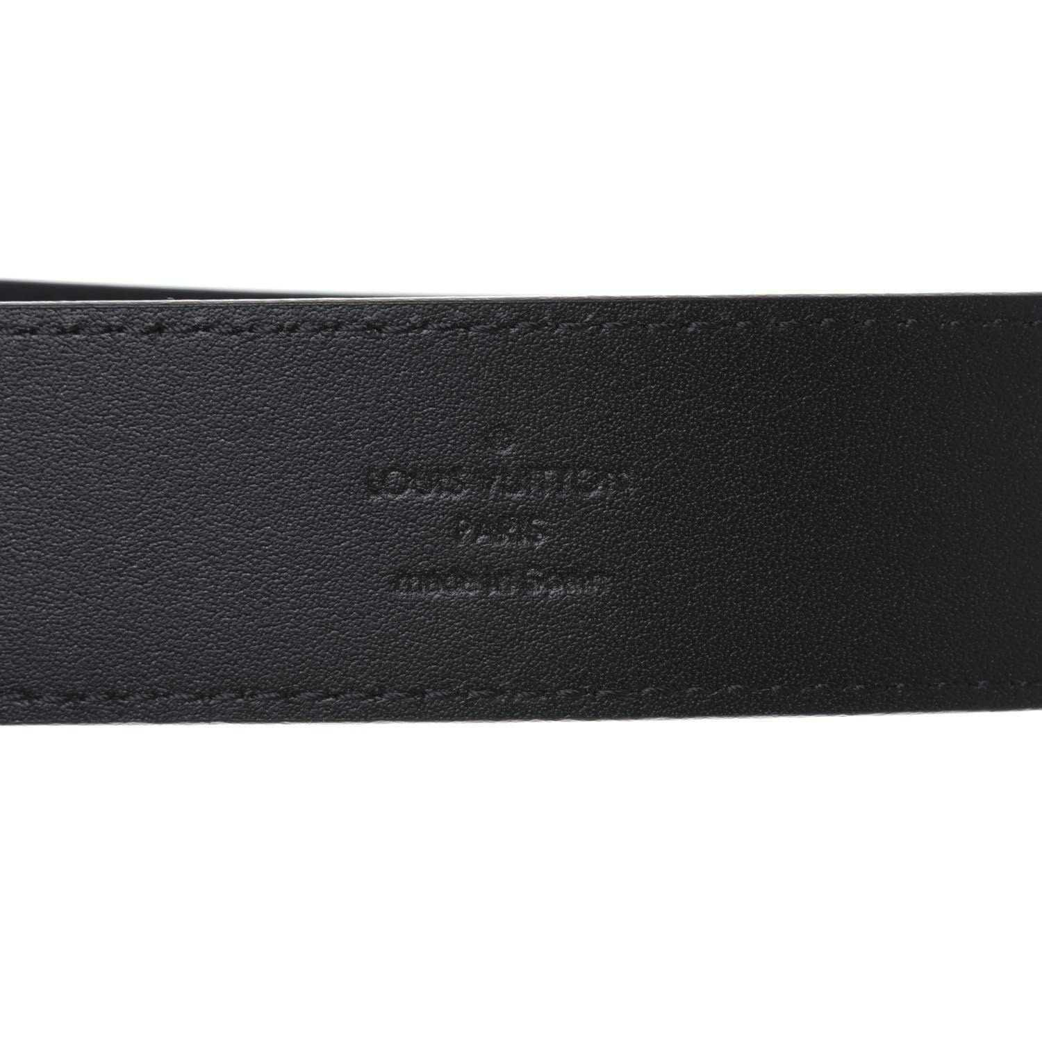 Louis Vuitton Calfskin 35mm Pont Neuf Belt 95 38 Black 3 of 9