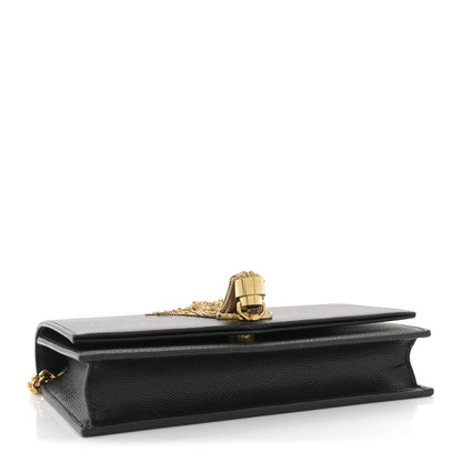 Saint Laurent Grain De Poudre Classic Monogram Kate Tassel Chain Wallet Black 4 of 10