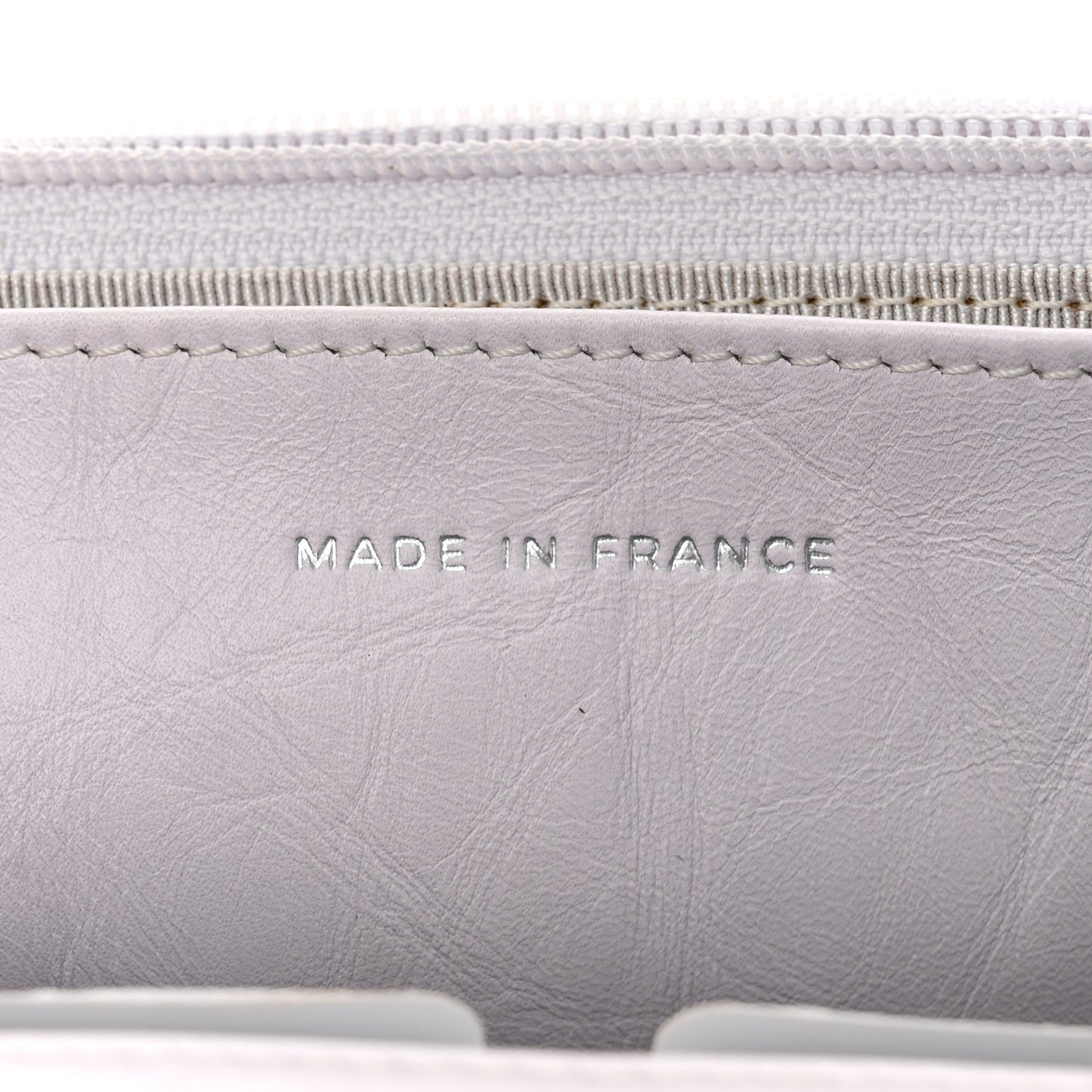 Aged Calfskin Quilted Reissue Wallet On Chain WOC White