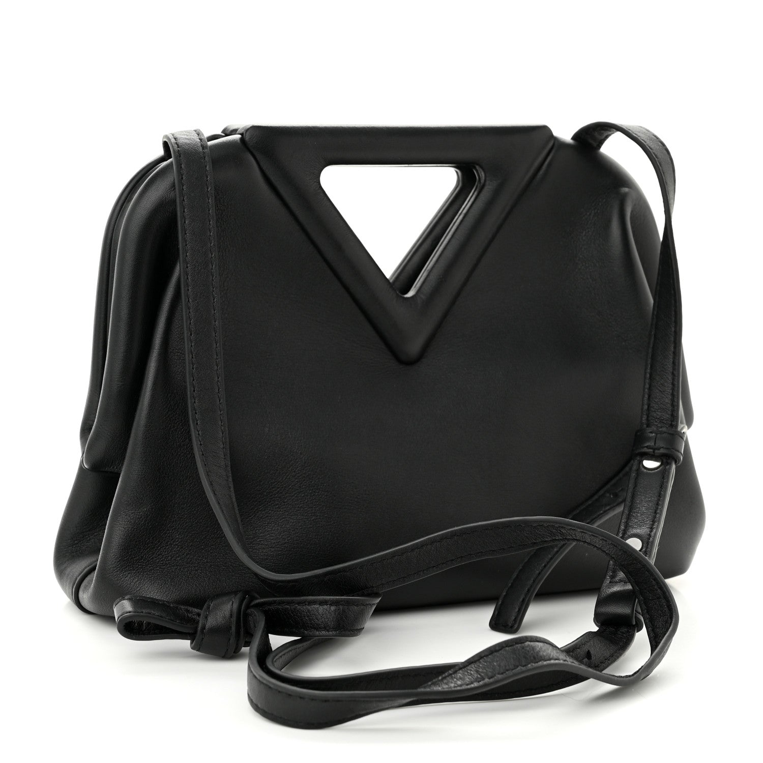 Bottega Veneta Calfskin Small The Point Triangle Bag Black 3 of 9