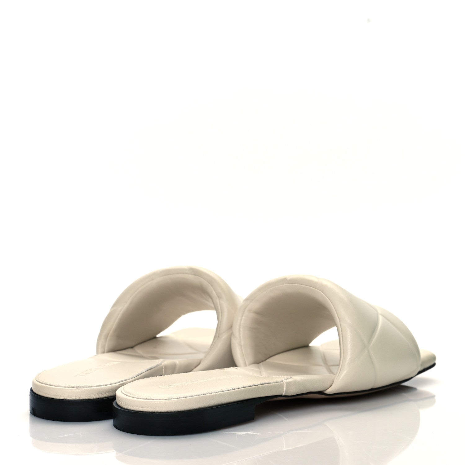 Bottega Veneta Nappa Quilted Rubber Lido Flat Sandals 36.5 Sea Salt 4 of 8