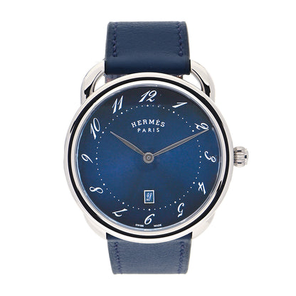 Hermes Stainless Steel Swift 40mm Arceau Quartz Watch Blue Abysse 1 of 5