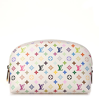 Louis Vuitton Monogram Multicolor Cosmetic Pouch White Litchi 1 of 11