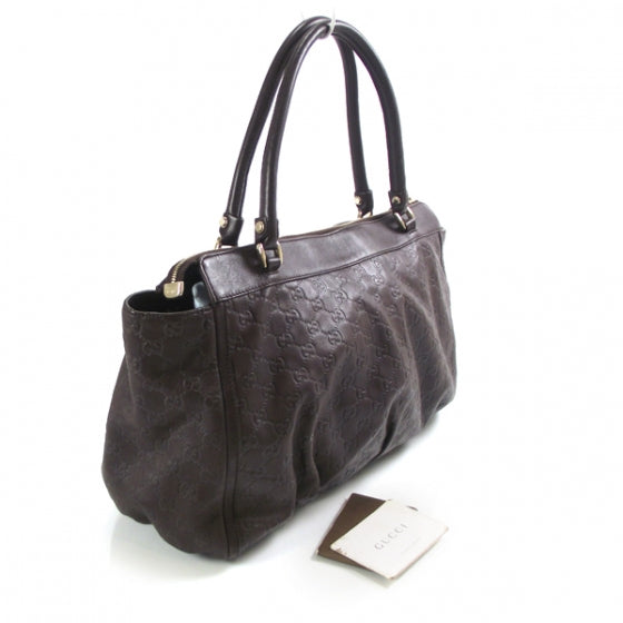 Guccissima D Gold Tote Chocolate