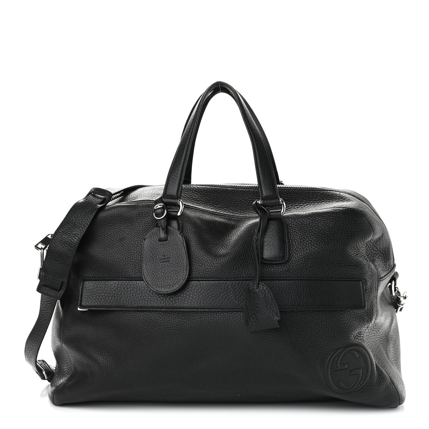 Pebbled Calfskin Soho Carry On Duffle Black