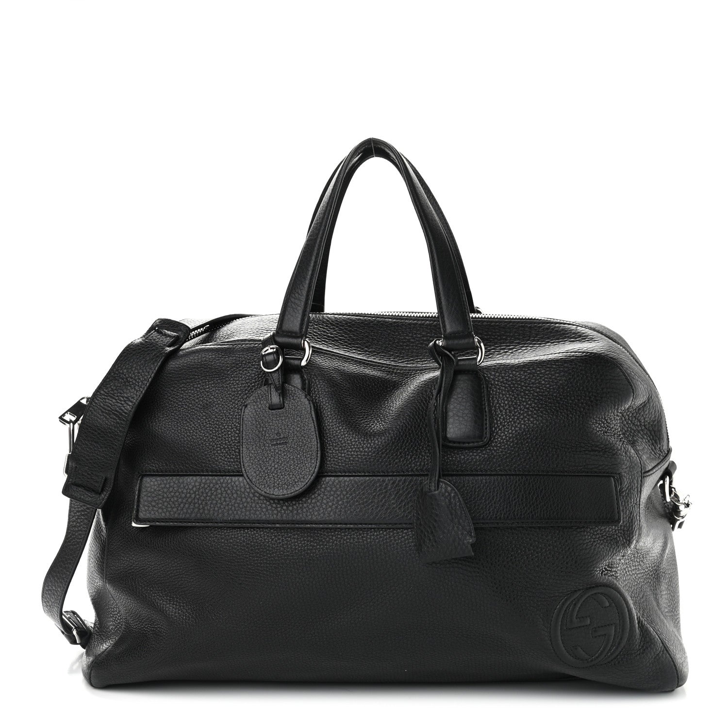 Gucci Pebbled Calfskin Soho Carry On Duffle Black 1 of 16