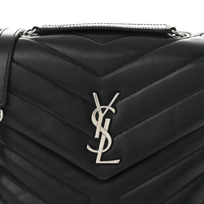 Saint Laurent Calfskin Y Quilted Monogram Small Loulou Chain Satchel Black 8 of 10