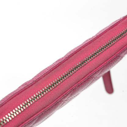 Chanel Caviar Quilted Small Zip Around Wallet Pink 10 of 11