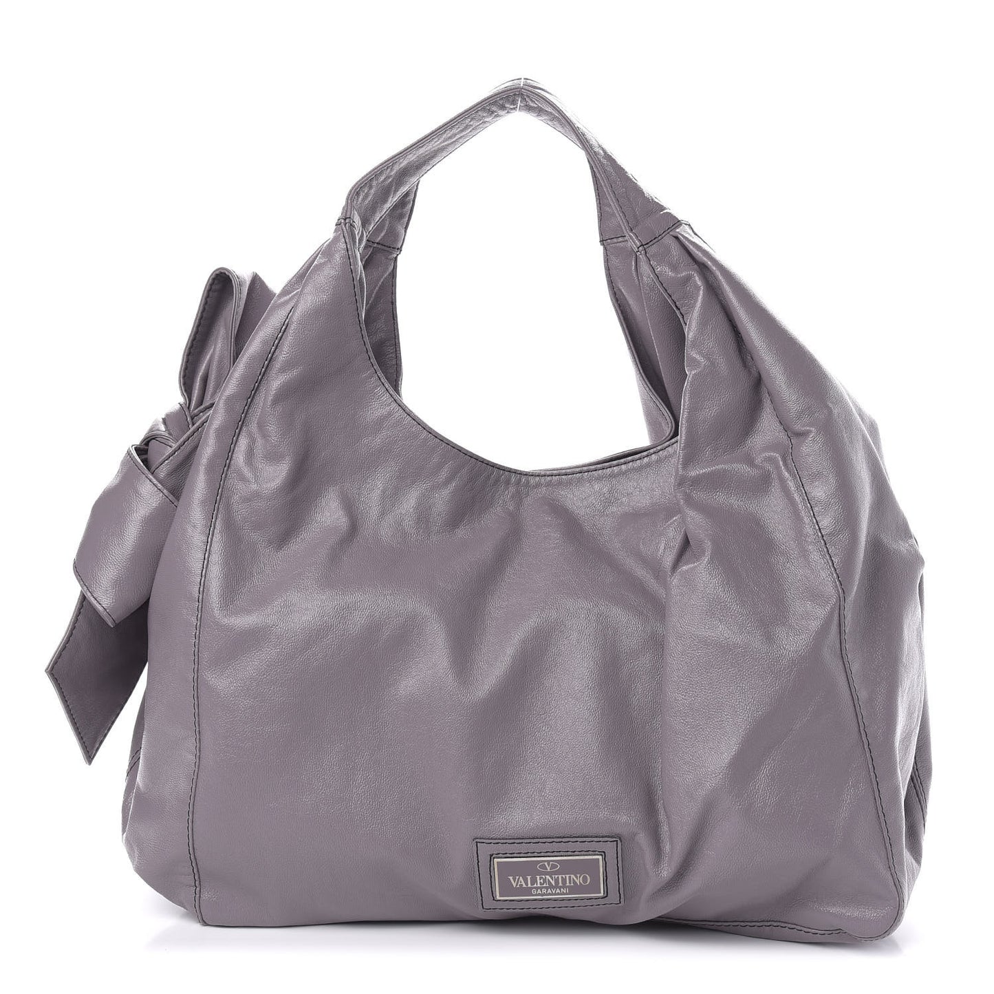 Patent Lacca Large Nuage Bow Hobo Lilac
