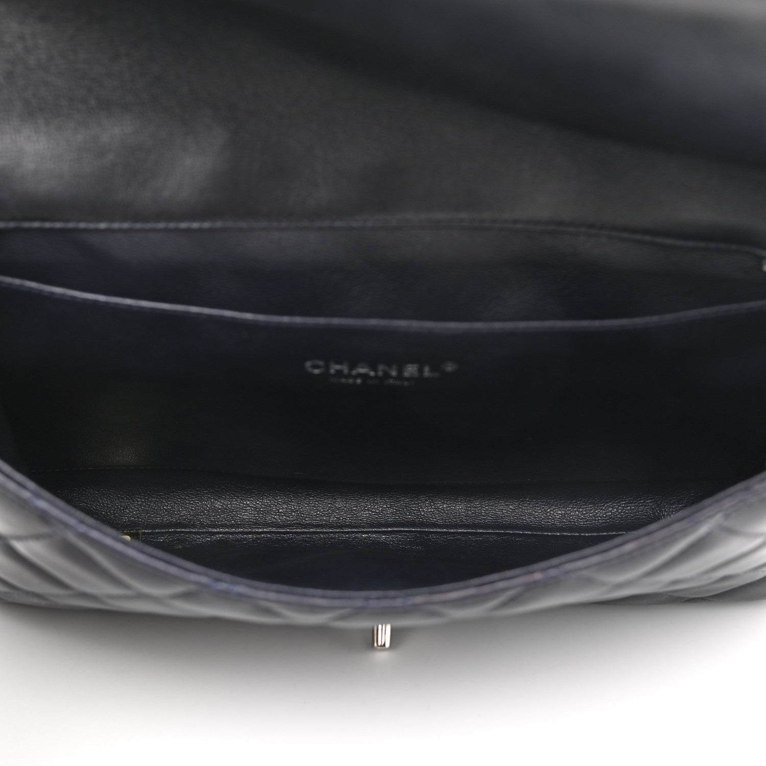 Chanel Lambskin Quilted Clutch With Chain Flap Black 7 of 10