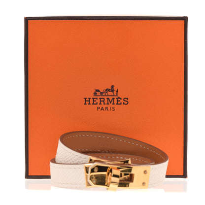 Hermes Epsom Kelly Double Tour Bracelet T2 Nata 7 of 7
