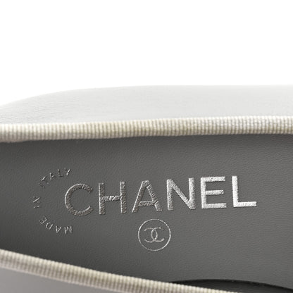 Chanel Lambskin Cap Toe CC Ballerina Flats 36.5 Light Blue Turquoise 8 of 9