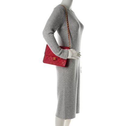 Chanel Lambskin Quilted Shoulder Flap Red 2 of 7