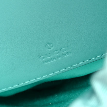 Gucci Moire Fabric Calfskin Crystal Matelasse Mini GG Marmont 2.0 Bucket Bag Dark Ocean Wave Crystal 6 of 9