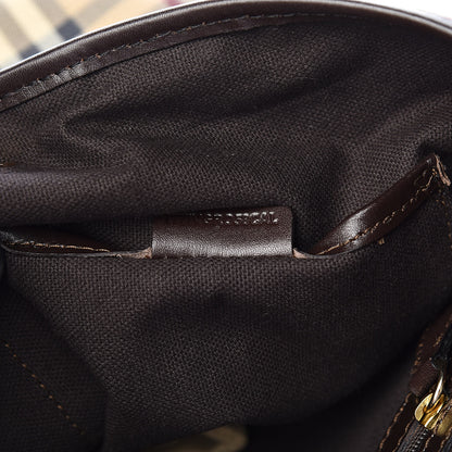 Burberry Haymarket Check Small Onslow Tote Chocolate 11 of 14