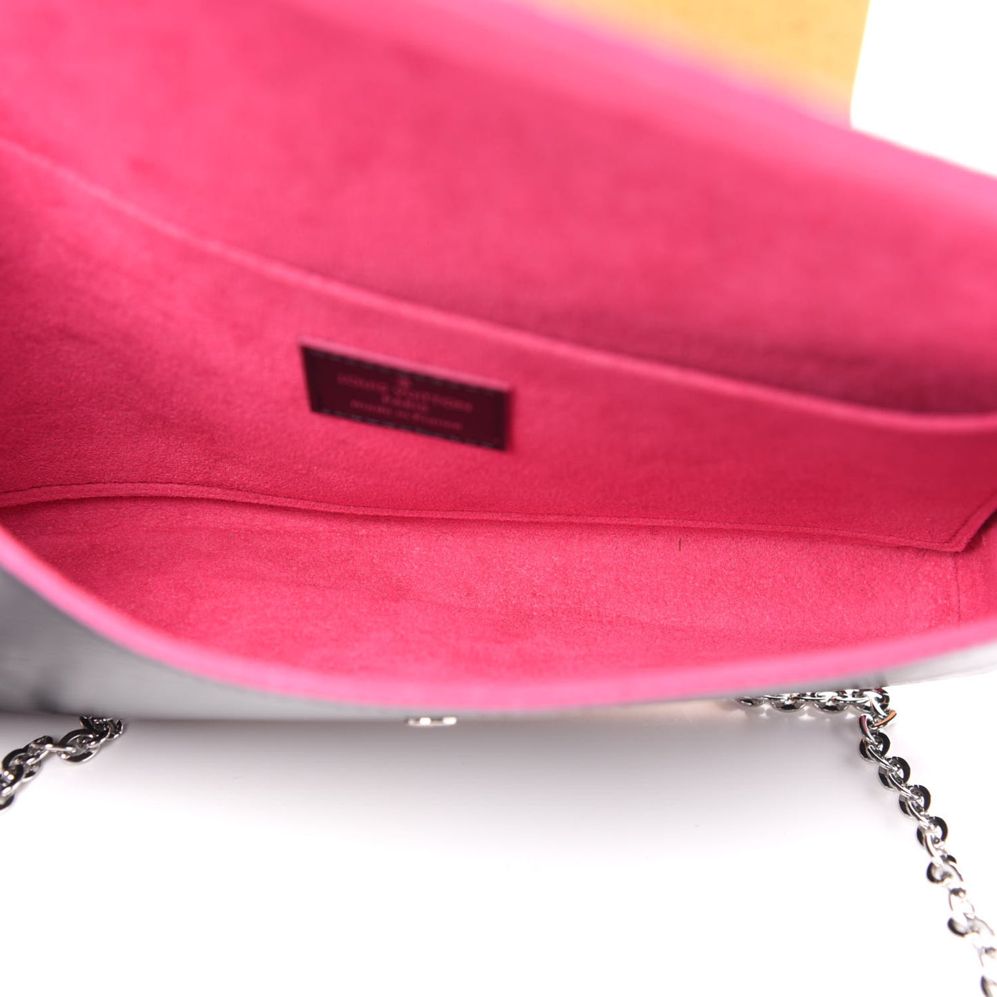 Epi Pochette Felicie Black Hot Pink
