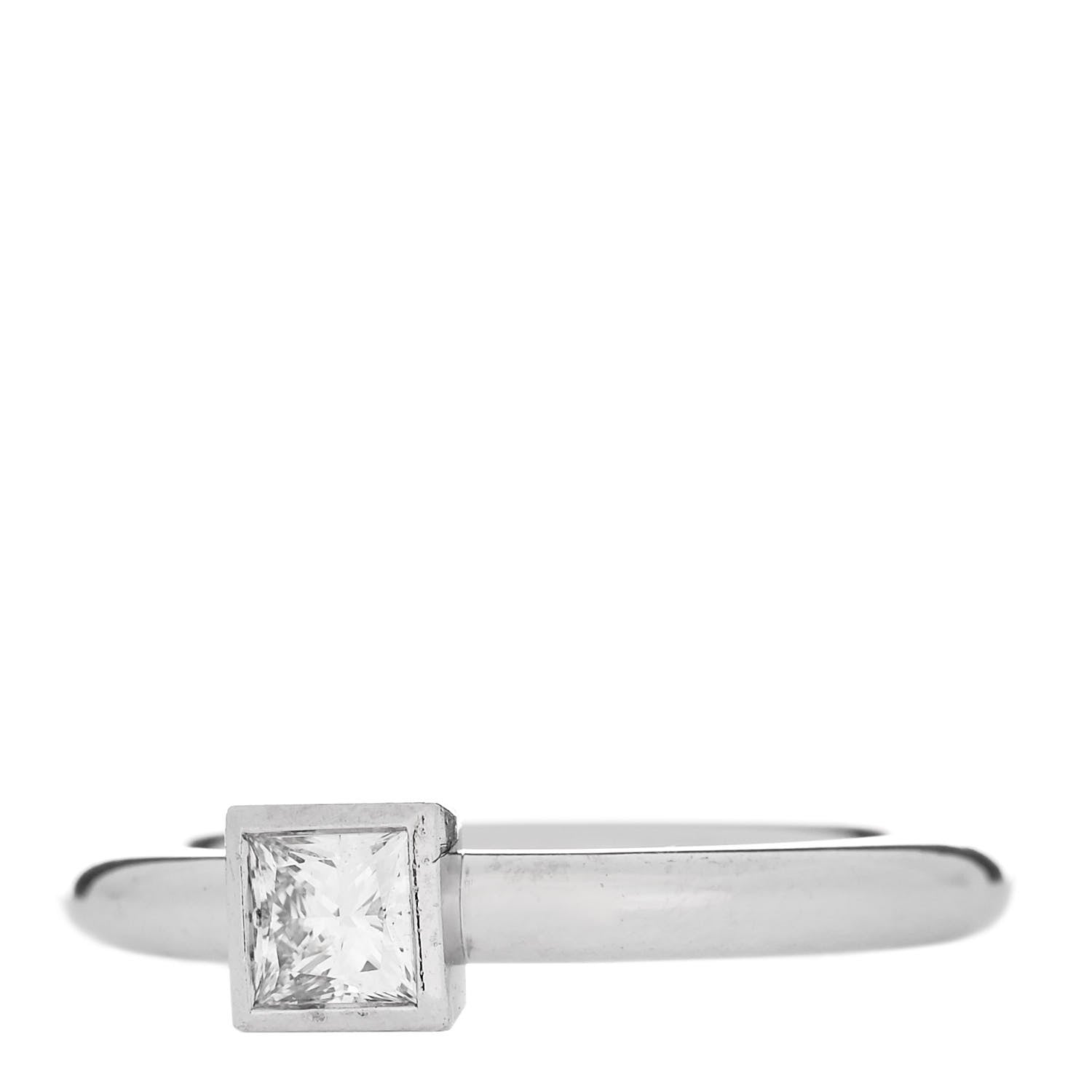 Tiffany Platinum Diamond .40ct Bezet Ring 51 5.75 3 of 6