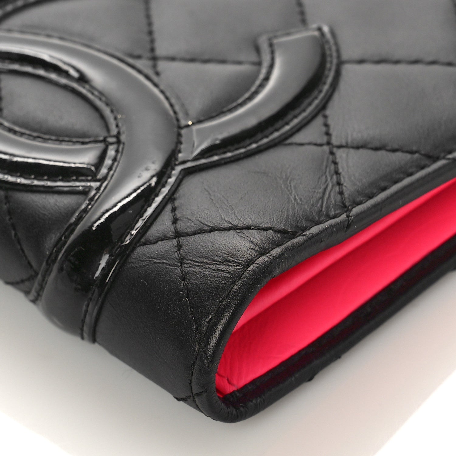 Chanel Calfskin Quilted Cambon Yen Wallet Black 9 of 10