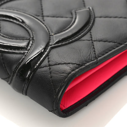 Chanel Calfskin Quilted Cambon Yen Wallet Black 9 of 10