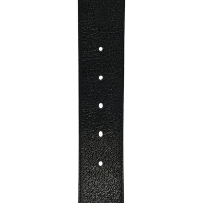 Gucci Textured Dollar Calfskin Nickel Double G 40mm Belt 85 34 Black 8 of 9