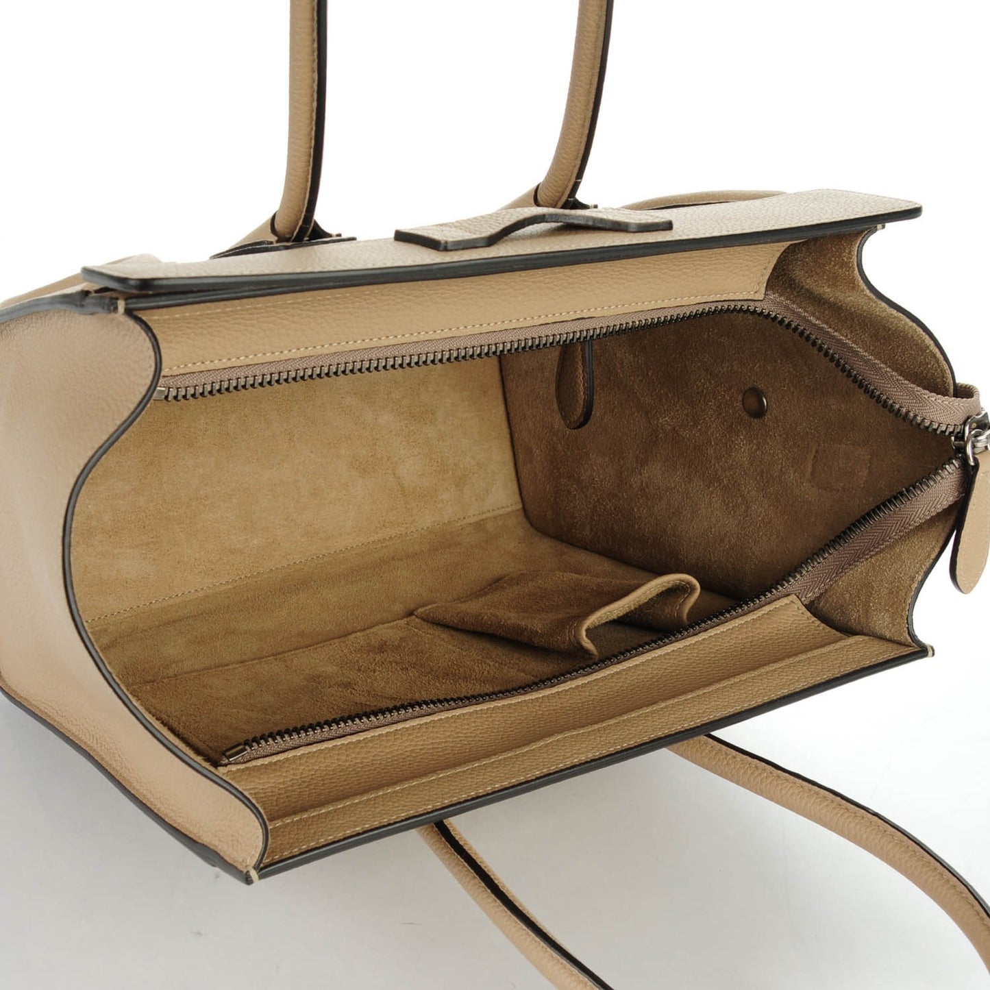 Drummed Calfskin Micro Luggage Dune