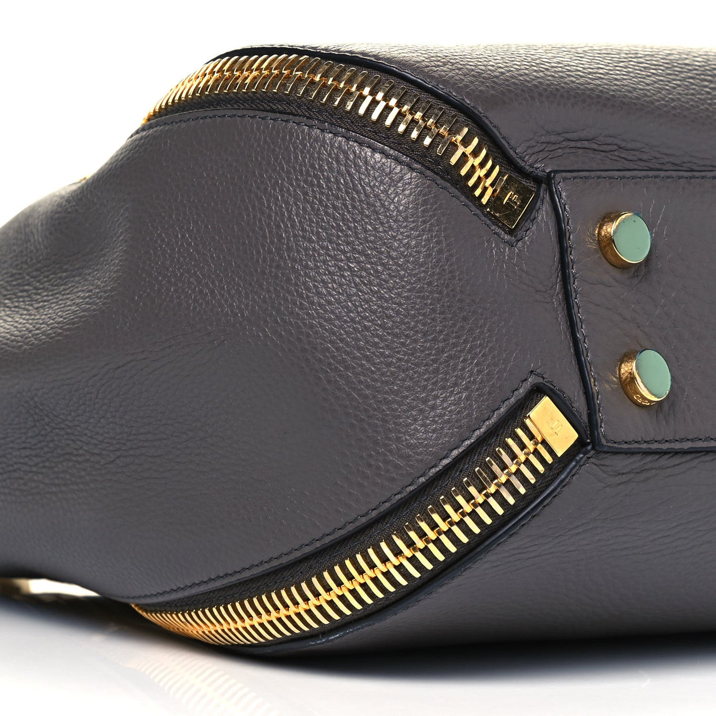 Grained Calfskin Sedgwick Medium Zipper Tote Graphite