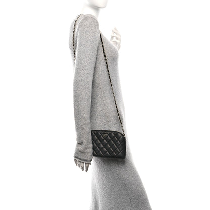Chanel Caviar Quilted Classic Clutch With Chain Black 2 of 11