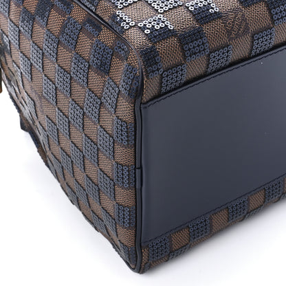 Louis Vuitton Damier Paillettes Speedy 30 Blue 12 of 14