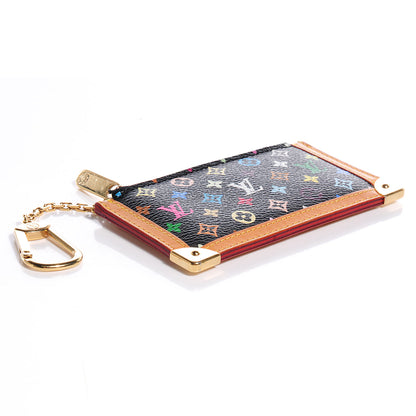 Louis Vuitton Monogram Multicolor Key Pouch Black 4 of 7