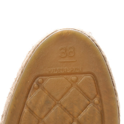 Chanel Lambskin CC Espadrilles 38 Black Navy 6 of 9